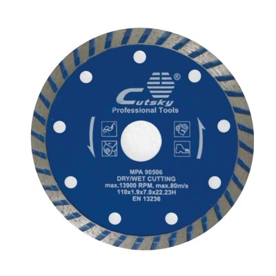 100mm-350mm wave turbo diamond cutting saw blade for marble, granite